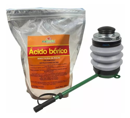 Acido Bórico Y Espolvoreador Manual Pal Hogar 800 Grms