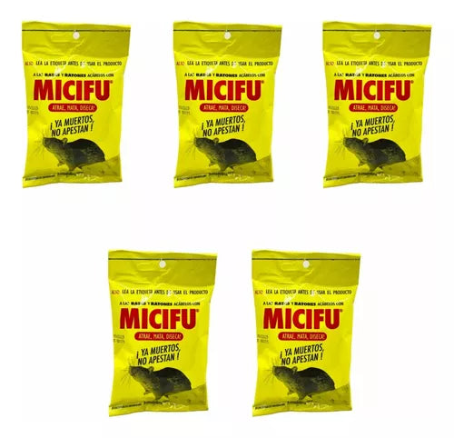 Micifu Pellets Bromadilona Atrae, Mata Y Diseca 5pzs 50 Gms