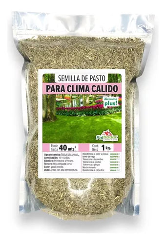 Semilla De Pasto Mezcla Germinaplus Clima Calido 1kg 40m2