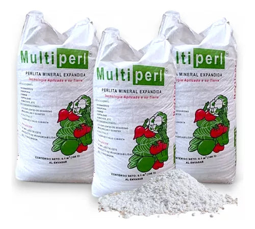Pack 3 Costales Sustrato Perlita Grado Medio De 100l/14kg