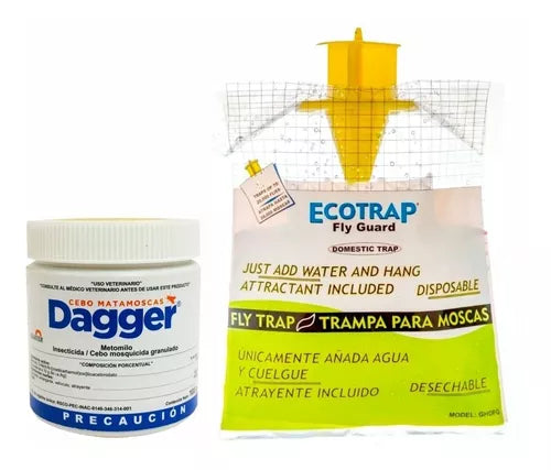 Dagger 100 Gr Granulado + Trampa Para Moscas Ecotrap Domesti