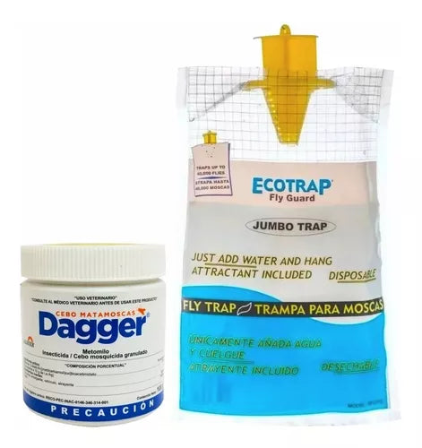 Dagger 100 Gr Granulado + Trampa Para Moscas Ecotrap Jumbo