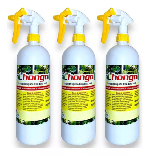 Fungicida Para Plantas Hongos Virus 1 Lt Palhongo 3 Pzas.