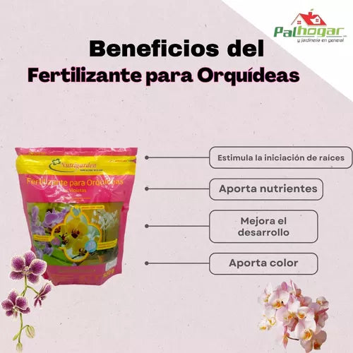 Fertilizante Para Orquídeas, Nutrigarden Abono Sólido 500 Gr