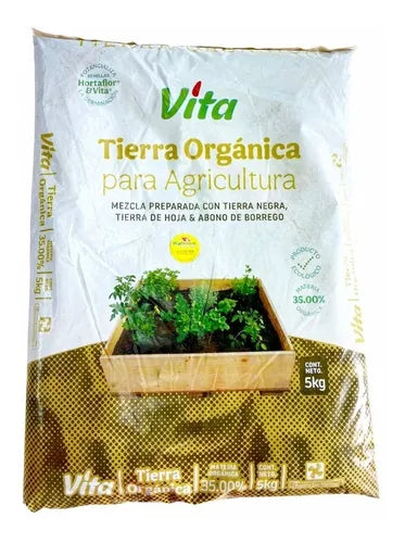 Tierra Orgánica Para Agricultura Vita 5kg