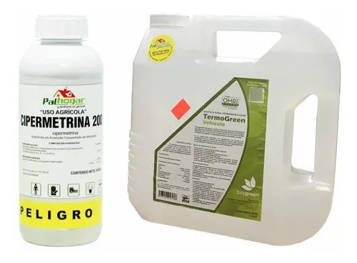 Kit Cipermetrina 950 Ml Termogreen Vehiculo 5l Para Fumigar