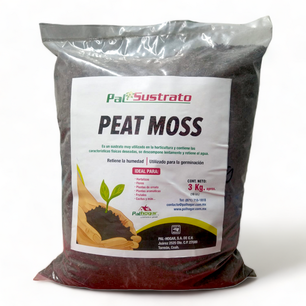 Peat Moss Sustrato Pal Hogar De 10 Litros