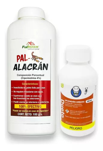 Kit Insecticida Para Alacranes Pal-alacrán + Dueto 100ml